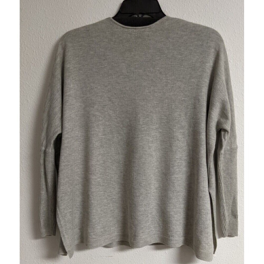 Super Cute BABATON x ARITZIA Baylor Linen Wool Drape Gray Sweater Size XXS/XS - Picture 6 of 10